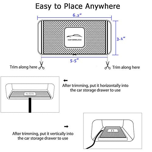 Wireless Car Charger QC 3.0 USB Adapter Kit Fast 15W 10W 7.5W Quick Charge Qi Charging Pad for iPhone 14 13 12 Mini 11 Pro Max 8 Plus X XR Xs LG G8 Samsung Note 9 Galaxy S10 S20 S21 S22 Android Phones