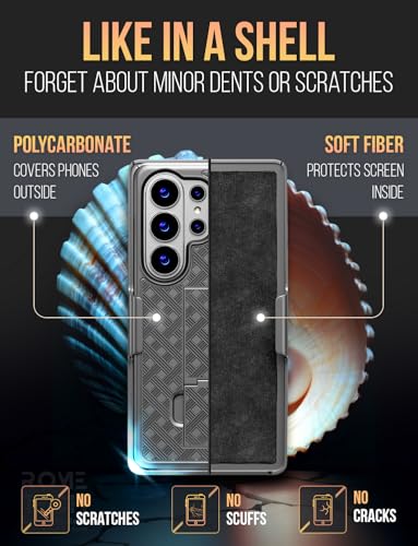 Designed for Samsung Galaxy S26 Ultra Case with Belt Clip Holster | Rugged Holster & Protective Phone Case Combo with Anti-Slip Texture - Black - style: Samsung Galaxy S26 Ultra