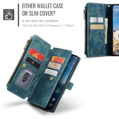 Google Pixel 10a 5G Wallet Case with Card Holder,Blue - color: Blue, size: Pixel 10a 6.3 Inch
