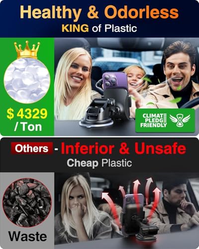 VANMASS【85+LBS Strongest Suction & Military-Grade Ultimate Car Phone Mount - color: Ink Black