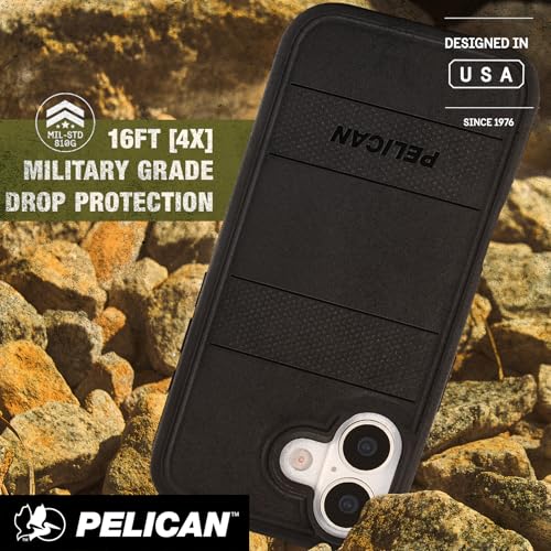 Pelican Protector iPhone 17 Case - Rugged MagSafe Phone Case - Black | Magnetic Phone Case w/16ft Military-Grade Drop Protection - Anti-Scratch, Heavy Duty Phone Cover for iPhone 17 - color: Black, style: iPhone 17
