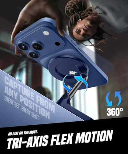GolbinBox All Metal Dual Magnetic Gym Phone Holder for MagSafe, Blue - color: Blue