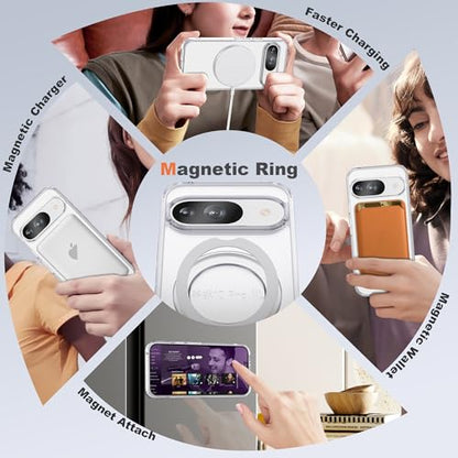 Compatible with Google Pixel 9a Case with Stand 6.3",Clear - color: Clear, size: Google Pixel 9a