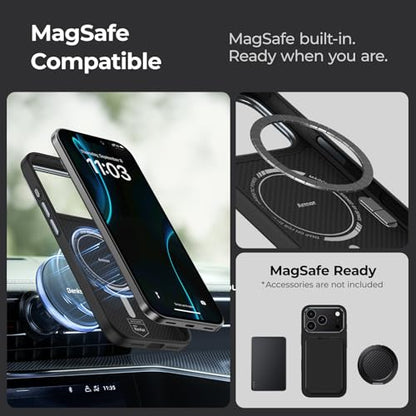 BENKS ArmorPro Case for iPhone 17 Pro Max with Camera Control Button, [Compatible with Magsafe] Military Grade Protective Case Built with Dupont Kevlar 600D Aramid Fiber - color: 600D ArmorPro