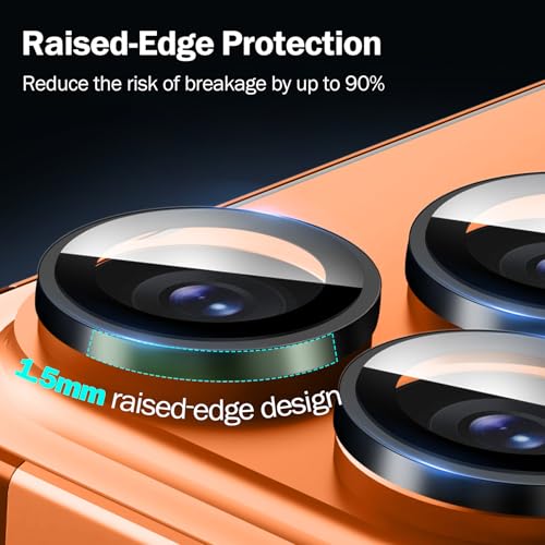 2 Pack Camera Lens Protector for iPhone 17 Pro Max/17 Pro/16 Pro Max/16 Pro/15 Pro | Ultra-tough Lens Cover | HD Tempered Glass | Black | Compatible with iPhone 15 Pro Max - color: for 17 Pro Max /17 Pro/16 Pro/16 Pro Max/15 Pro/15 Pro Max