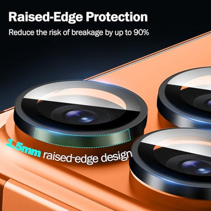 2 Pack Camera Lens Protector for iPhone 17 Pro Max/17 Pro/16 Pro Max/16 Pro/15 Pro | Ultra-tough Lens Cover | HD Tempered Glass | Black | Compatible with iPhone 15 Pro Max - color: for 17 Pro Max /17 Pro/16 Pro/16 Pro Max/15 Pro/15 Pro Max