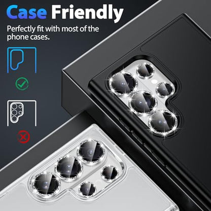 for Samsung Galaxy S26 Ultra Camera Lens Protector,Silver Glitter - color: Silver Glitter