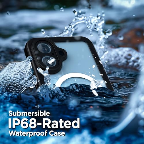 Encased for iPhone 16 Plus Waterproof Case with Belt Clip Holster [Military Grade] Shockproof, Full-Body Phone Cover with Built-in Screen Protector (Compatible with MagSafe) - size: iPhone 16 Plus
