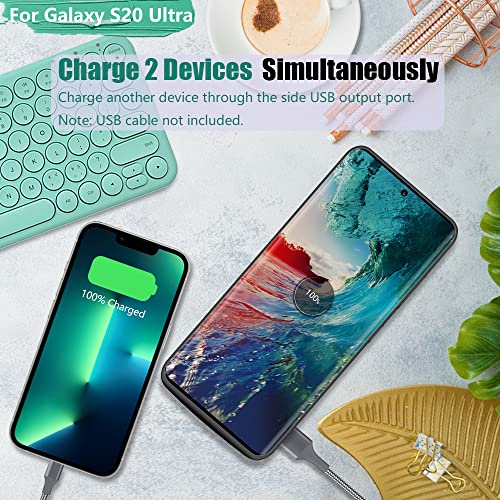 Battery Case for Samsung Galaxy S20 Ultra 5G, 6000mAh Rechargeable Extended Battery Charging Charger Case, Add 100% Extra Juice, NOT Compatible with Note 20 Ultra (6.9 inch)