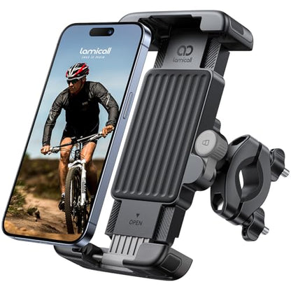 Lamicall Bike Motorcycle Phone Mount Holder - [1s Quick Lock] - color: Gray