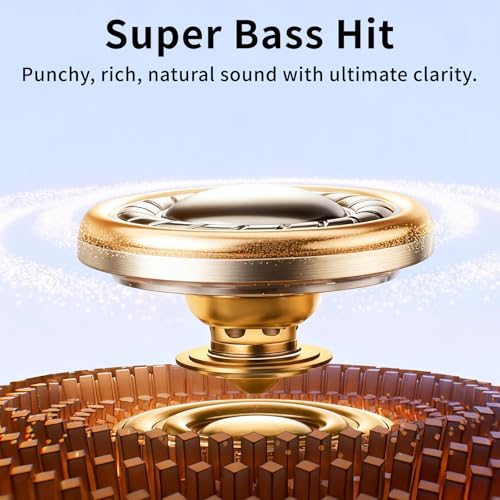 PEICHENG Earbuds Wireless Bluetooth Earphones, 5H Playback 50mAh+400mAh Power Case with Digital Display (Beige) - color: Beige