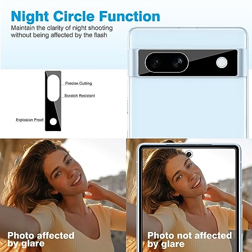 OMOTON Screen Protector for Google Pixel 7A 5G 6.1 Inch, 3 Pack - size: Pixel 7a - 6.1 Inch