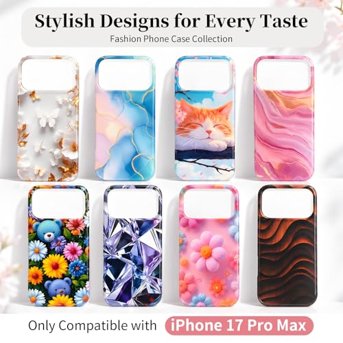 Case Compatible with iPhone 17 Pro Max, 2025 Anti-Yellow Ultra Transparent Soft TPU Phone Case, Shockproof Anti-Slip Slim Lightweight Full Coverage Protective (Gemstone) - color: Gemstone