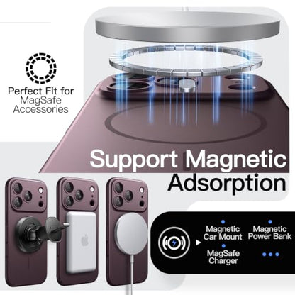 JETech Magnetic Slim Case for iPhone New Pro, Dark Cherry - color: Cherry, size: iPhone NEW Pro