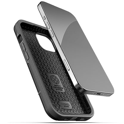 ENCASED Shockproof Case Compatible with iPhone 16 - Ultra Protective Heavy Duty Magnetic Phone Cover, Rebel Series (Black, iPhone 15) - color: Black, size: iPhone 15