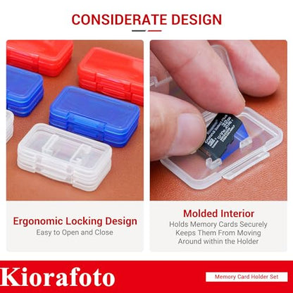 18PCS Multi-Color Clear Plastic MicroSD Card Holder Case for 18 TF Cards - color: for 18 Micro SD（Clear）