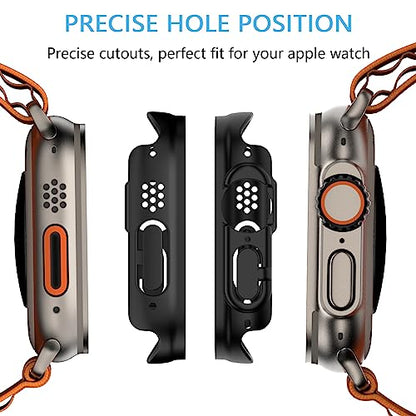 3 Pack Privacy Case Compatible with Apple Watch Ultra 3/Ultra 2/Ultra 49mm - color: Black/Black/Black, size: 49mm