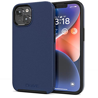 Crave Dual Guard for iPhone 14, Shockproof Protection Dual Layer Case for Apple iPhone 14 (6.1") - Navy - color: Navy