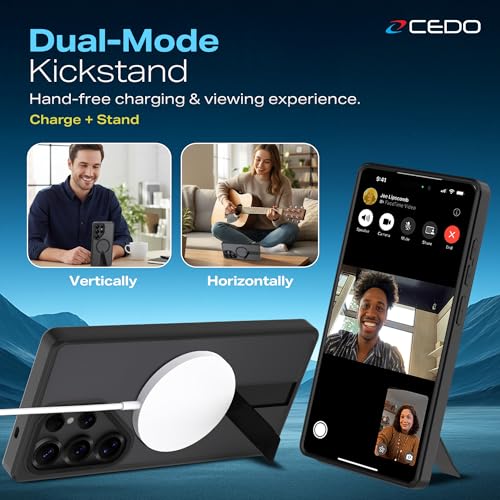 CEDO Magnetic Kickstand Case for Samsung S25 Ultra, MagSafe Compatible - size: Samsung S25 Ultra