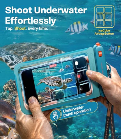 TORRAS IPX8 Waterproof Phone Pouch Floating, Dry Bag, Glacier Sprint | Underwater Touch Screen, Waterproof Phone Case, Fits All Phones, Lanyard, Snorkeling, Diving, Beach, Cruise, Travel - color: 1 Pack-Glacier Sprint