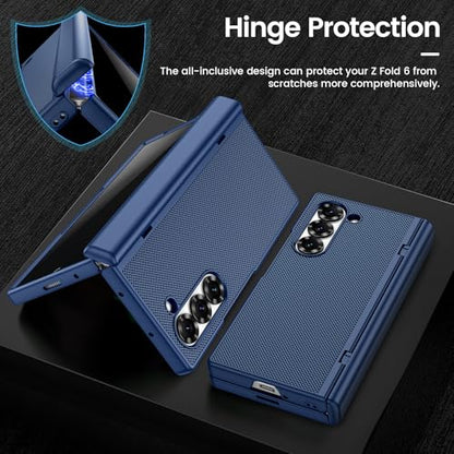 VEGO for Samsung Galaxy Z Fold 6 Case with Privacy Screen Protector Blue - color: Blue