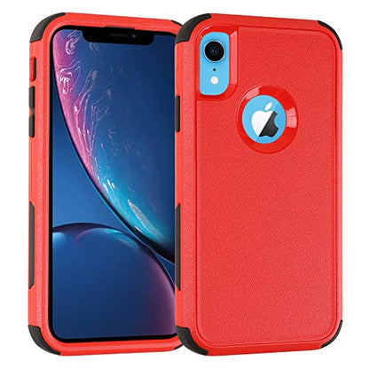 Co-Goldguard for iPhone XR Phone Case, [Shockproof] [Dropproof] Heavy Duty Protection Phone Case Cover, Scratch-Resistant Shell for iPhone XR, 6.1 inch, Red/Black - color: Red/Black