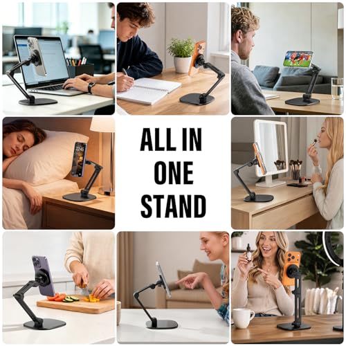 APPS2Car Magnetic Phone Stand for MagSafe, Adjustable Phone Holder for Desk - color: Black - Magnetic Phone Stand