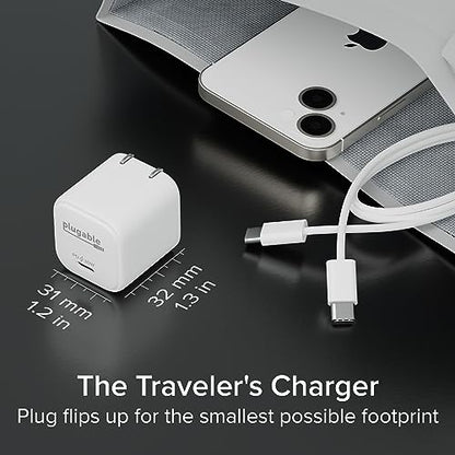 Plugable 30W USB-C GaN Charger, White