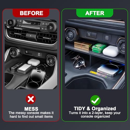 Center Console Organizer Tray for 2023-2026 Toyota Grand Highlander - color: Console Organizer Tray