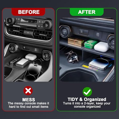Center Console Organizer Tray for 2023-2026 Toyota Grand Highlander - color: Console Organizer Tray