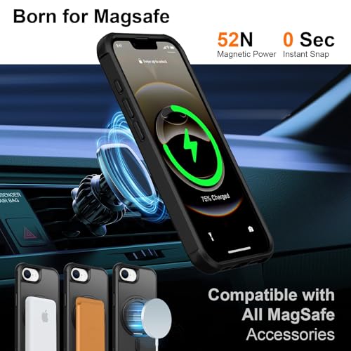360°Magnetic Swivel Ring for iPhone 16e /17e Case-Black - color: Black, size: iPhone 16e / 17e