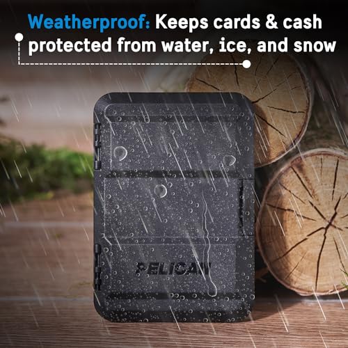 Pelican MagSafe Wallet for iPhone - Slim Magnetic Phone Wallet - Black | Heavy Duty MIL-STD Snap-On Magnetic Card Holder - Detachable Hard MagSafe Wallet for iPhone 17 Pro Max/16/15/14/13/Pixel 10 - color: Black, style: Protector
