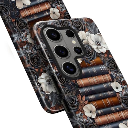 Case for Samsung Galaxy S26 Ultra,Camera Protection Soft Glossy Phone Case - Book Flowers Retro - color: Book Flowers Retro, size: Samsung Galaxy S26 Ultra