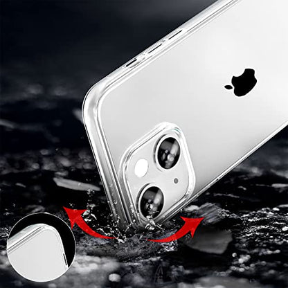 TENOC Phone Case Compatible with iPhone 13 & iPhone 14, Clear Case Shockproof Protective Bumper Slim Cover for 6.1 Inch - color: Clear, size: iPhone 13 / 14