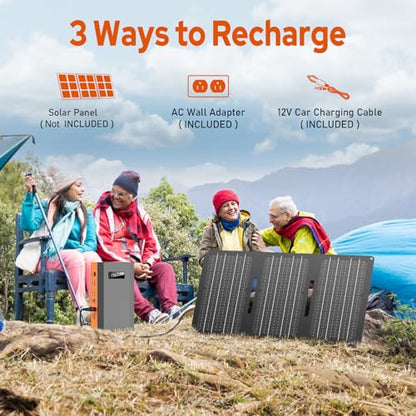 Portable Power Bank with AC Outlet, 65W 110V Portable Laptop Charger Backup - color: Orange Grey