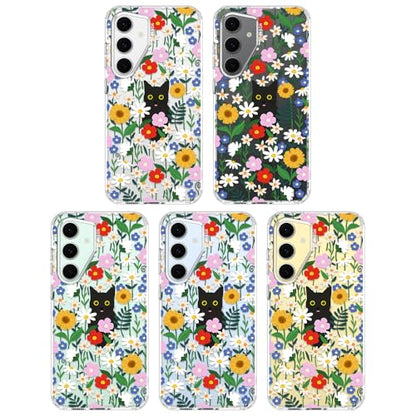 MOSNOVO Case for Samsung Galaxy S24 FE, [Buffertech 6.6ft Military-Grade Drop Protection] [Anti Peel Off Tech] Clear TPU Bumper Phone Case Cover Design - Black Cat in Garden - color: Clear - Black Cat in Garden, size: Samsung Galaxy S24 FE