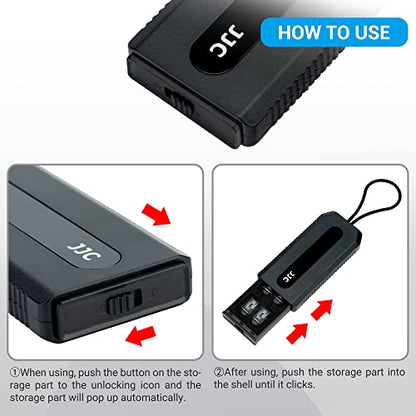 Portable Memory Card Case Holder for 6 SD SDHC SDXC Cards and 12 Micro SD TF Cards, Anti-Shock SD Card Case with Easy Push-Pull Design - size: For SD Card x 6