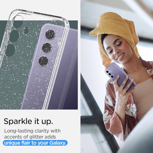 Spigen Liquid Crystal Glitter Designed for Galaxy S24 Case (2024) [Military-Grade Protection] - Crystal Quartz - color: Crystal Quartz, size: 6.2in (Galaxy S24)