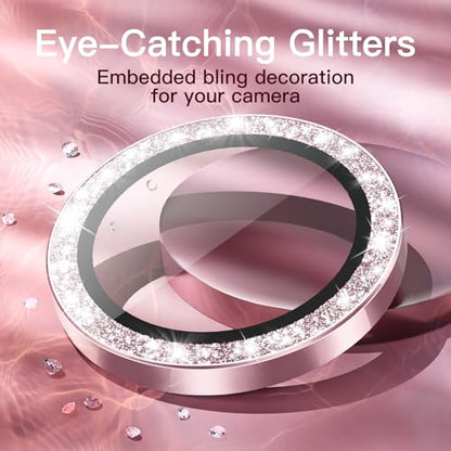 JETech Camera Lens Protector for iPhone 15/15 Plus, Pink, 1 Set - color: Pink