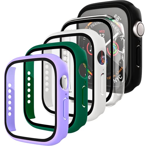 Maeline Bulk Cases Compatible with Apple Watch Series 3/Series 2/Series 1 42mm with Built in Tempered Glass Screen Protector, Overall Protective Hard PC Case Ultra-Thin Cover Random 10 Pack - color: Random Mix, size: 42 mm