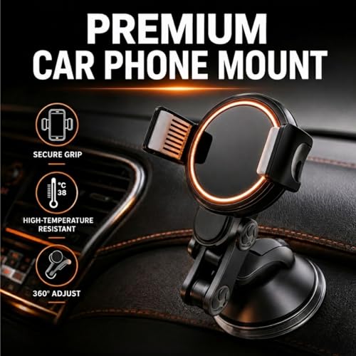 YUHENG 3-Axis Car Phone Holder Mount for Dashboard & Windshield