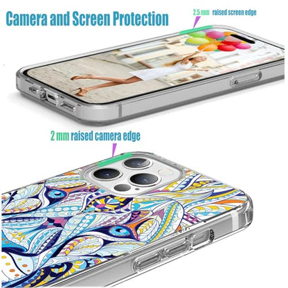 for iPhone 14 Pro Max Case for Girl Women Men, Full Protective Shockproof Slim Soft TPU Clear Phone Cover Cases for iPhone 14 ProMax 6.7,Cartoon Animal Totem Tattoo Head of The Lion - color: Animal Head of The Lion