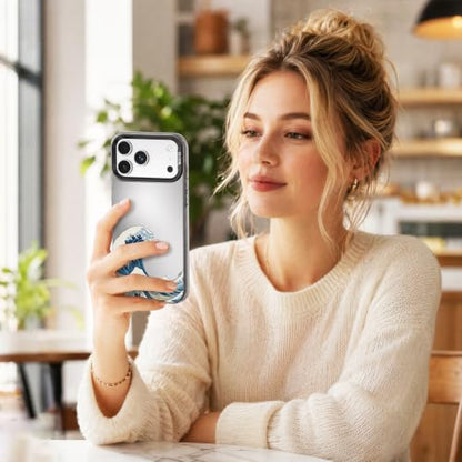 for iPhone 17 Pro Case, TPU, Drop Protection, Waves | Matte Silver Back, Shockproof, Fade-resistant, Anti-yellow, Lens Protection, Precise Cutout, Slim grip, Waves - color: Waves, size: iPhone 17 Pro