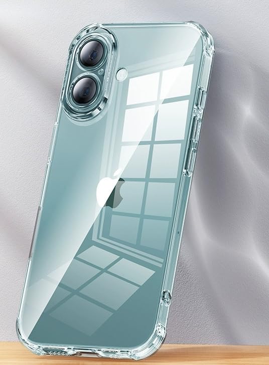 1pc Case for iPhone 16 6.1-Inch, Non-Yellowing Shockproof Phone Bumper Cover, Anti-Scratch Clear Back (Clear) - size: iPhone 16