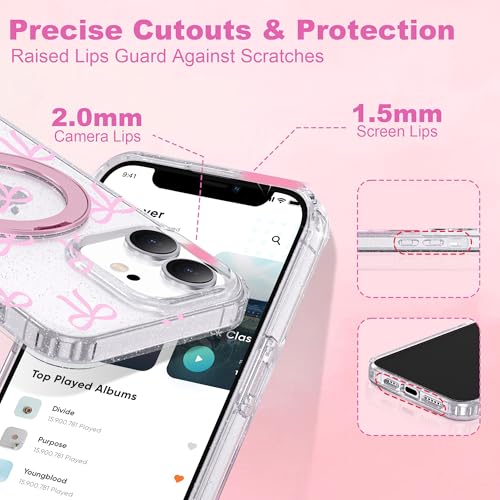 Butterfly Pattern Case for iPhone 12/12 Pro with Stand 6.1",C-Pink - color: C-Pink, size: Iphone 12/12 Pro