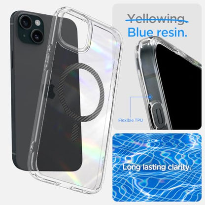 Spigen for iPhone 15/14/13 Case, Ultra Hybrid MagFit [Anti-Yellowing] [Compatible with Magsafe] - Carbon Fiber - color: Carbon Fiber, size: iPhone 15 / 14 / 13