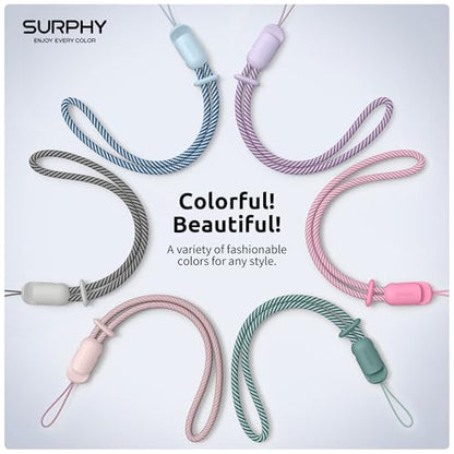 SURPHY 3 Pack Phone Wrist Strap, Phone Lanyard with Cellphone Tether Tab - color: Cloud Blue & Lilac & Pink