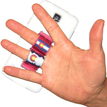 LAZY-HANDS 2-Loop Phone Grip - FITS Most - Colorado Red - color: Colorado Red - Fits Most
