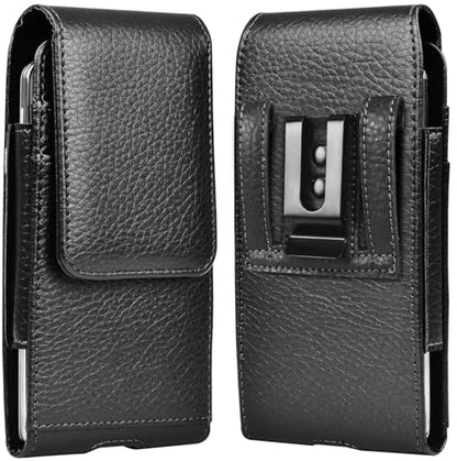 Phone Holster for Samsung Galaxy S25 Ultra S24 Plus S23 S22 S21 S20 FE 5G S10 A17 A16 A15 A14 A13 A35 A26 A36 A56 A51 A71 5G, Note 20 J7 J3 Leather Cell Phone Pouch Belt Clip Holder Case,Black - color: Leather-Black