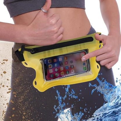 Waterproof Pouch with Adjustable Waist Strap - TPU Dry Bag with Touch-Screen Sensitivity for Paddleboarding, Boating, Swimming, Kayaking, and Outdoor Water Sports (Sapphire) - color: Sapphire